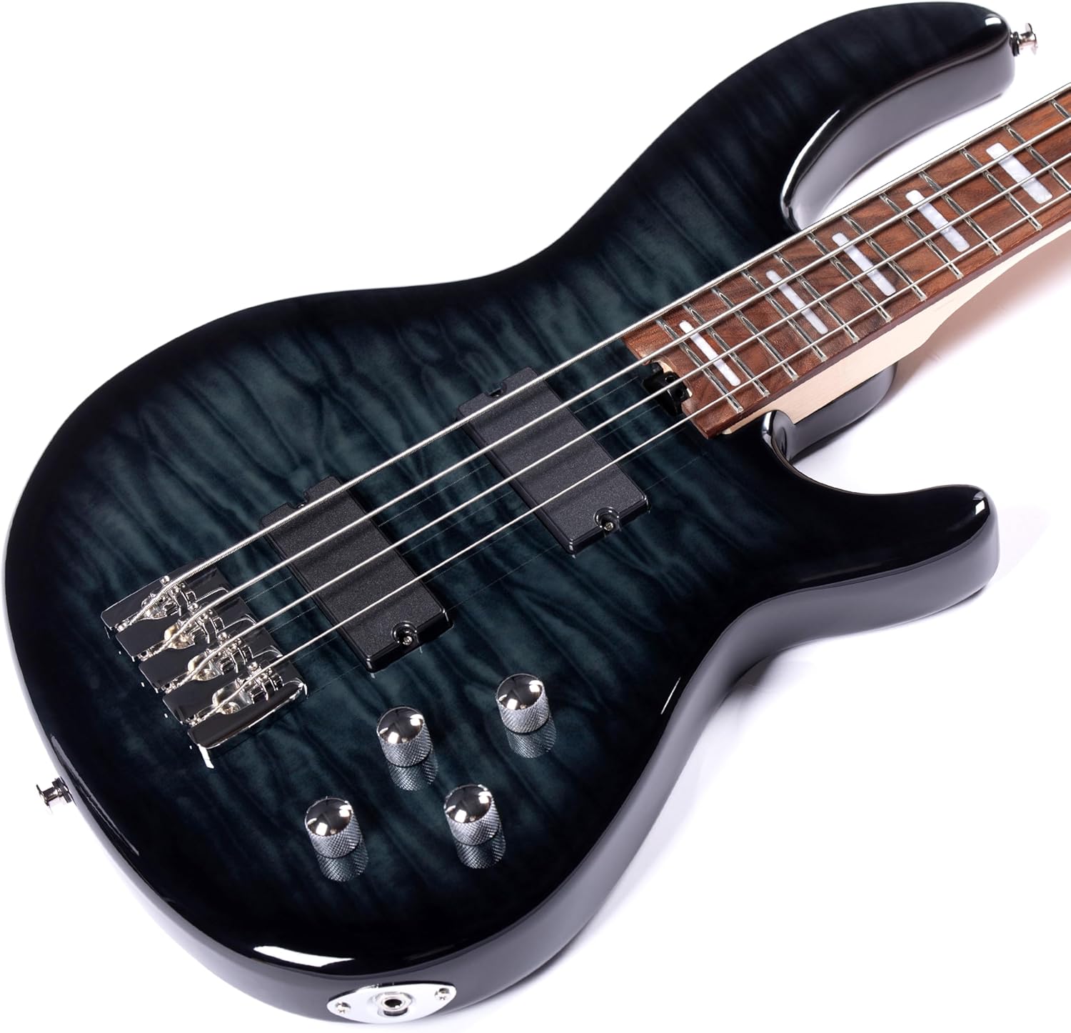Grote GTBS-01 Electric Bass Guitar 4 String Maple Headstock Maple Neck Poplar Body (Black)