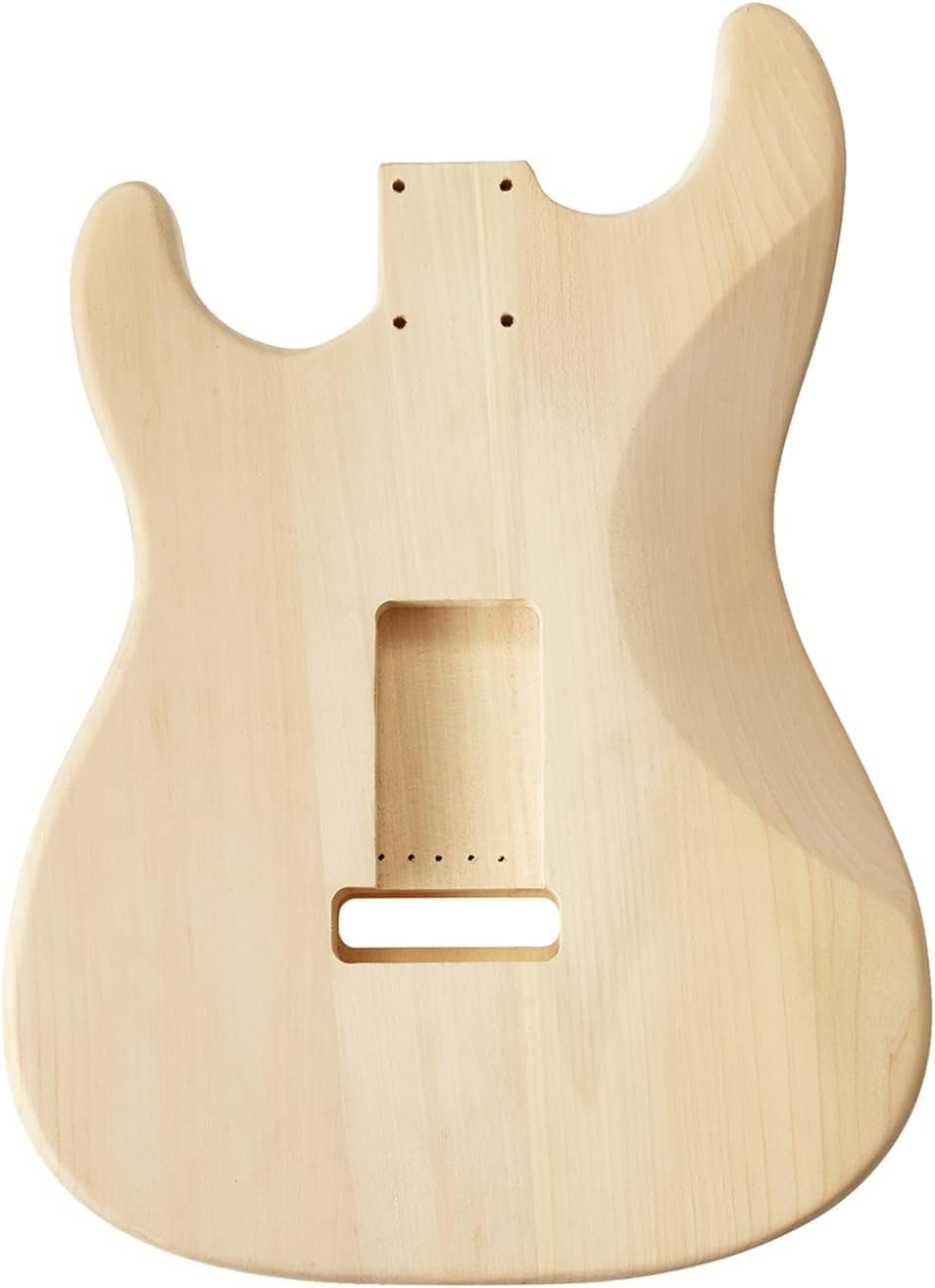 FLFL 6 Strings Solid Basswood for ST Style Maple Neck Electric Guitar Builder Kit Unfinished Guitar Kit