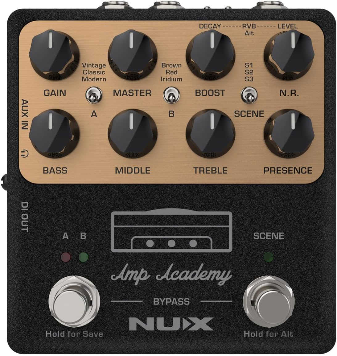 NUX NGS-6 Amp Academy Amp Modeler Guitar Pedal 1024 Samples IR, 3rd Party IR Loader