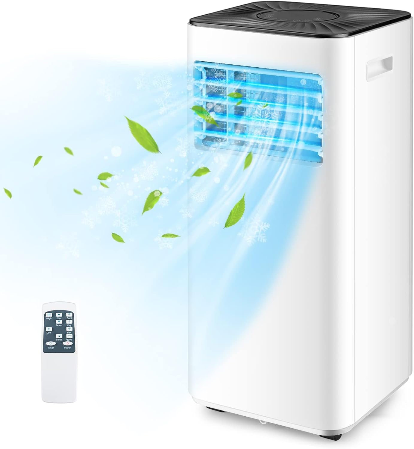 DORTALA Portable Air Conditioner 10000 BTU, 3-in-1 AC Unit with Dehumidifier, Fan Modes, 24H Timer, Remote Control, Window Kit, Quiet AC Unit Cools Rooms to 350 Sq.Ft