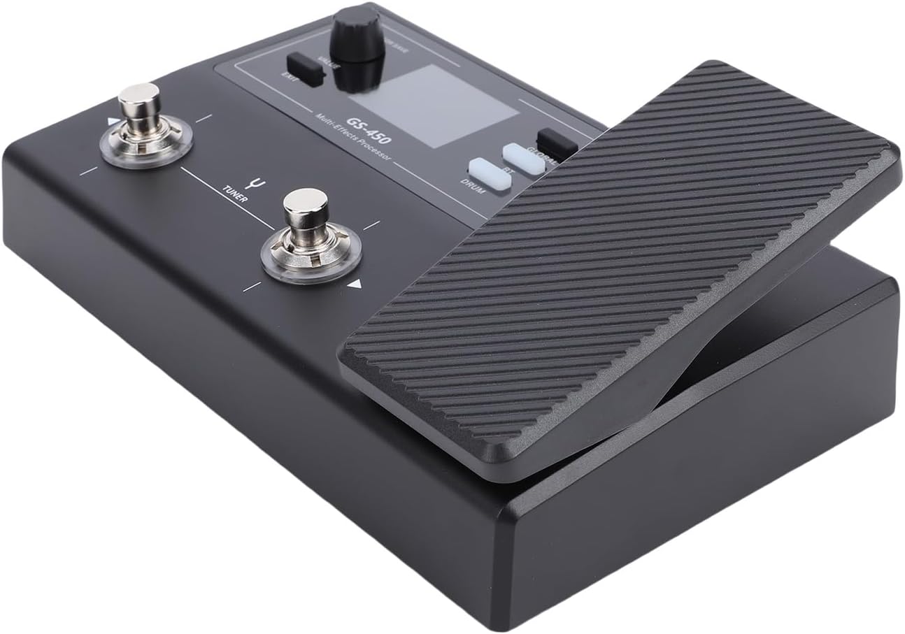 Jectse Guitar Effects Pedal, Multi Effects Processor with 8 Parallel Modules 100 Presets BT Drum Machine Tuner, Rechargeable Battery LCD Screen, for Electric Guitar