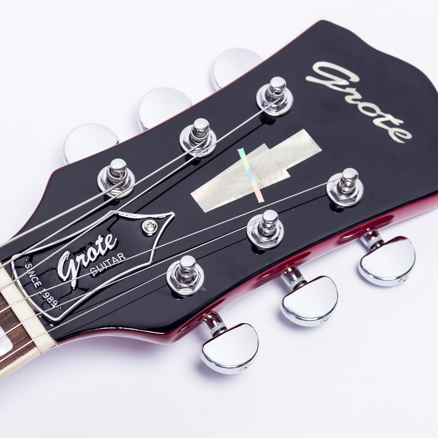 GROTE Jazz Electric Guitar Hollow Body Chrome Hardware P90 pickup (RED)