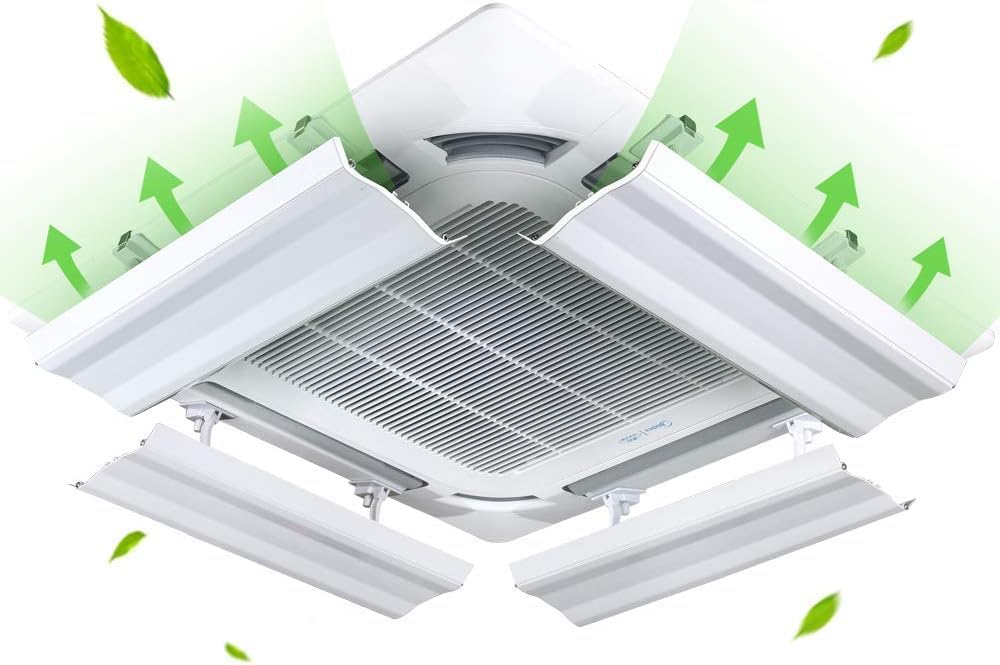 Air Conditioner Deflector for Central Ceiling Air Conditioning, Adjustable Angle, Easy Installation, Prevent Direct Air Blowing