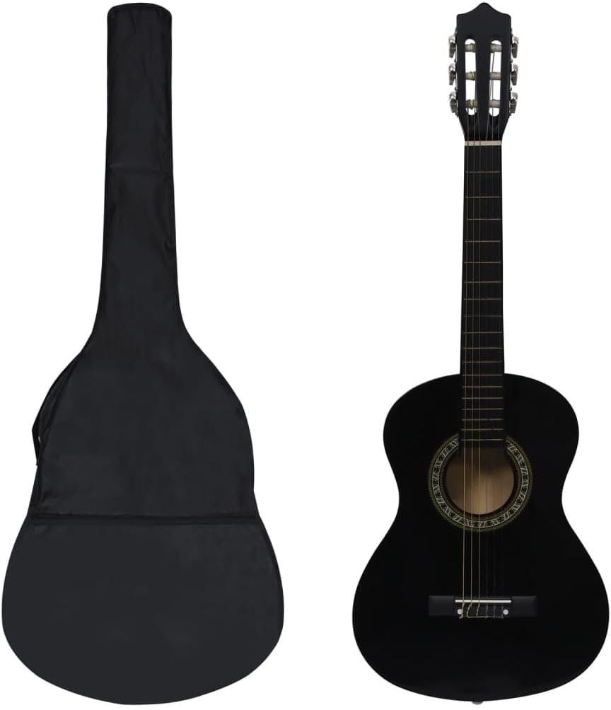 YAFF 8 Piece Classical Guitar Beginner Set Black 1/2 34