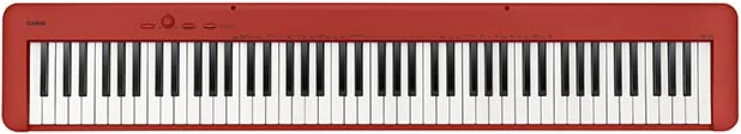 Casio CDP-S160 – 88-Key Weighted Digital Piano with Scaled Hammer Action Keyboard | Duet Mode for Students | Realistic Feel, Slim & Portable | Built-In Tones, Effects, USB-MIDI, Speakers | Red
