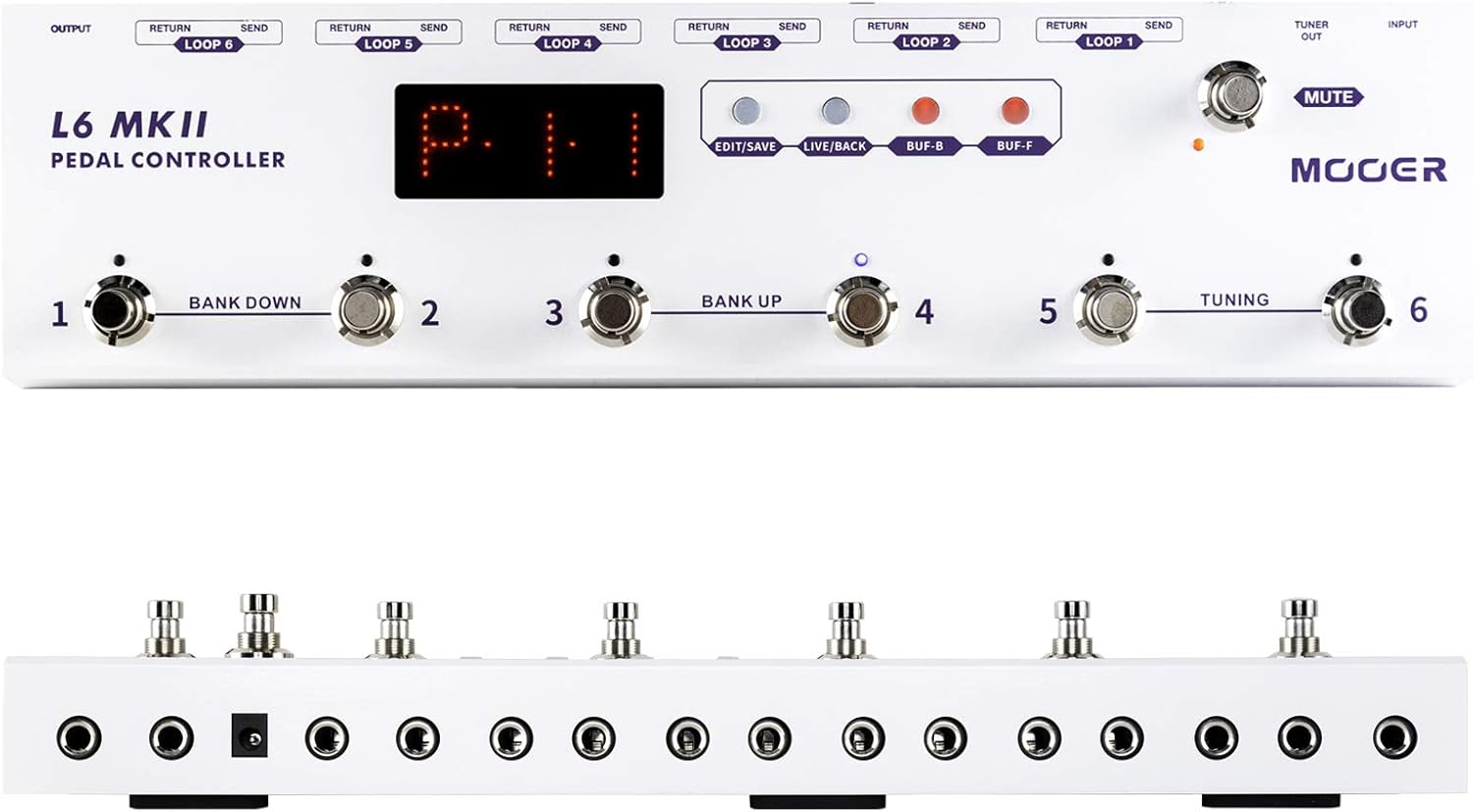MOOER L6 MKII Guitar Multi Effects Pedalboard Pedal Controller Bass Pedal Switcher