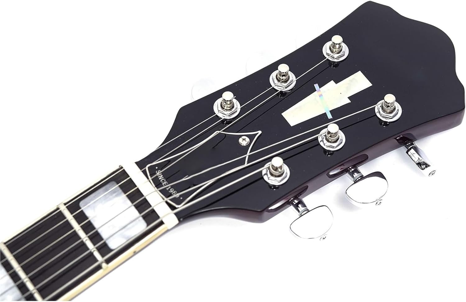 Beginner Electric Guitar Kits Jazz Electric Guitar Flame Maple Top Semi Hollow Body Matte Finished With Pickups(Gray)