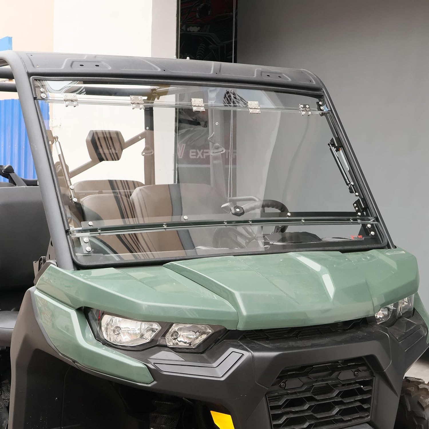 StarknightMT Flip Windshield Compatible With Can-Am Defender 2016-2025, Scratch-Resistant UTV Front Full Windshield Accessories For Defender HD5 HD8 HD10 Max