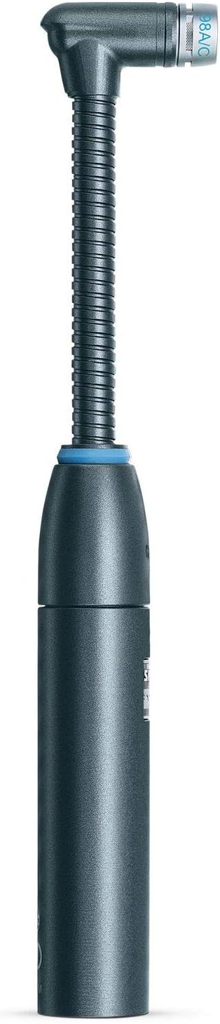 Shure BETA 98AMP/C Drum Microphone - Miniature Cardioid Condenser with Flexible Gooseneck, Integrated XLR Preamplifier, A75M Microphone Mount, Snap-Fit Windscreen - Ideal for Snares and Toms