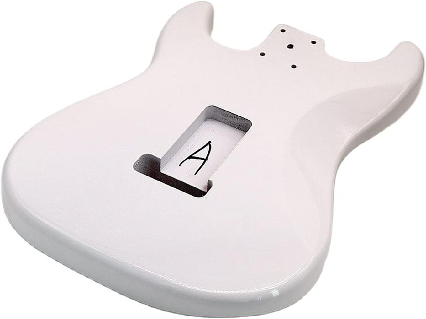Unfinished Guitar Kit White Color ST Guitar Body Poplar Wood Electric Guitar Barrel High Gloss Finish Guitar Accessory 5.7cm Pocket Width Handmade ​Guitar Body