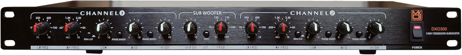 Mr. Dj DXO300+ PRO PA DJ Club Stereo 2/3 Way Plus Subwoofer Crossover