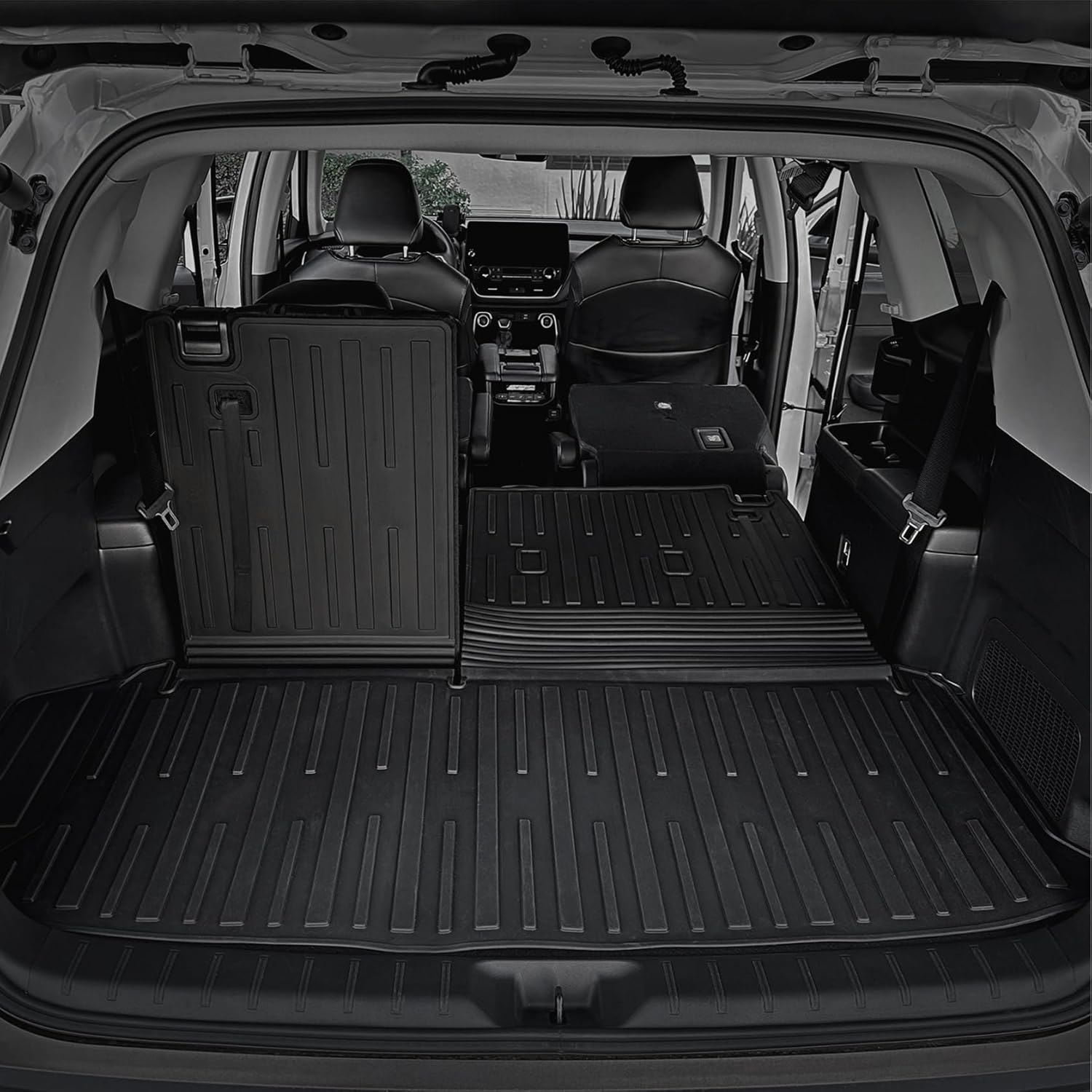 Floor Mats for Grand Highlander 2024 2025 2026 Accessories, Cargo Liner with Floor Mats 7 Seater for Toyota Grand Highlander Accessories