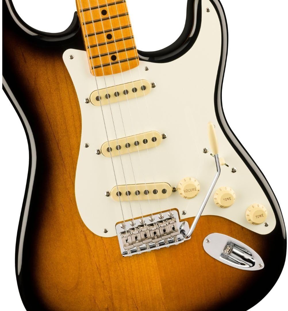 Fender Stories Collection Eric Johnson 1954 “Virginia” Stratocaster Electric Guitar, 2-Color Sunburst, Maple Fingerboard