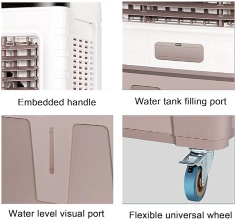 Swamp Cooler Air Conditioner, Evaporative Air Cooler with 26.4 Gallon Water Tank and Remote, 4 Ice Box, 8H Timer, Portable Cooling Fan with 3 Speeds for Commercial, Industrial, Garage, Outdoor Use