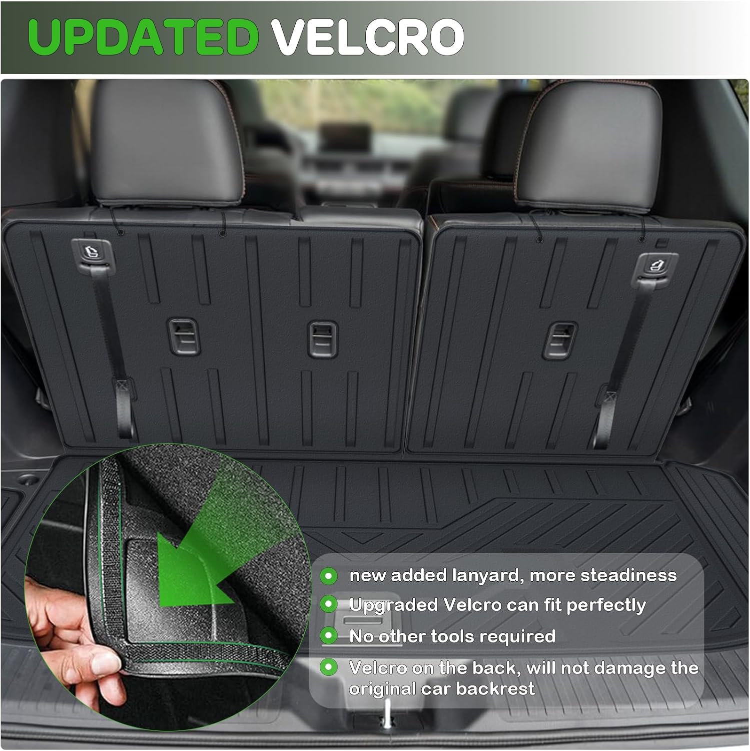 Floor Mats for 2023 2024 2025 Honda Pilot Upgrade Trunk Mat with Backrest Mat All Weather Floor Liners TPE Rubber Cargo Liner Fit for 2025 Honda Pilot Anti-Slip Full Set Automobile Mats Accessories