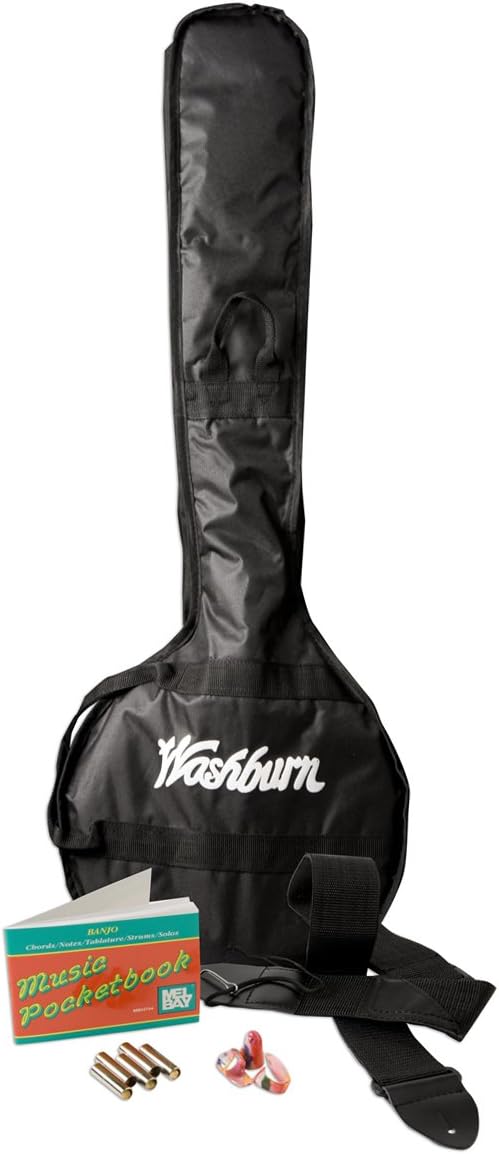 Washburn Banjo Starter Kit (Gig bag, Strap, Picks, Pitch Pipe)