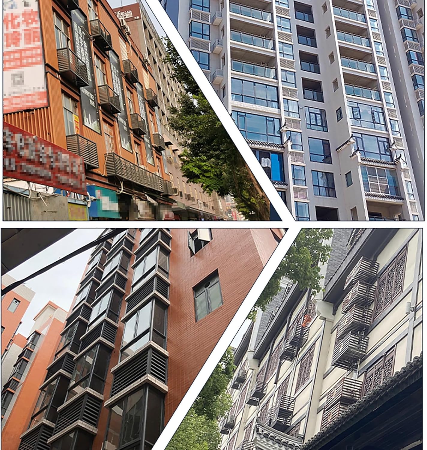 Outdoor Air Conditioning Cover, Aluminum Condenser Protective Cover, Grilles for AC and Heat Pumps, Mini Split Air Conditioner Cover for Outside Units, Freestanding Louvered Space Divider (