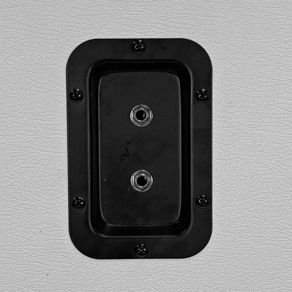 Seismic Audio Luke-2x12C - Contemporary 2x12 Empty Guitar Speaker Cabinet - White Tolex with Wheat Grill