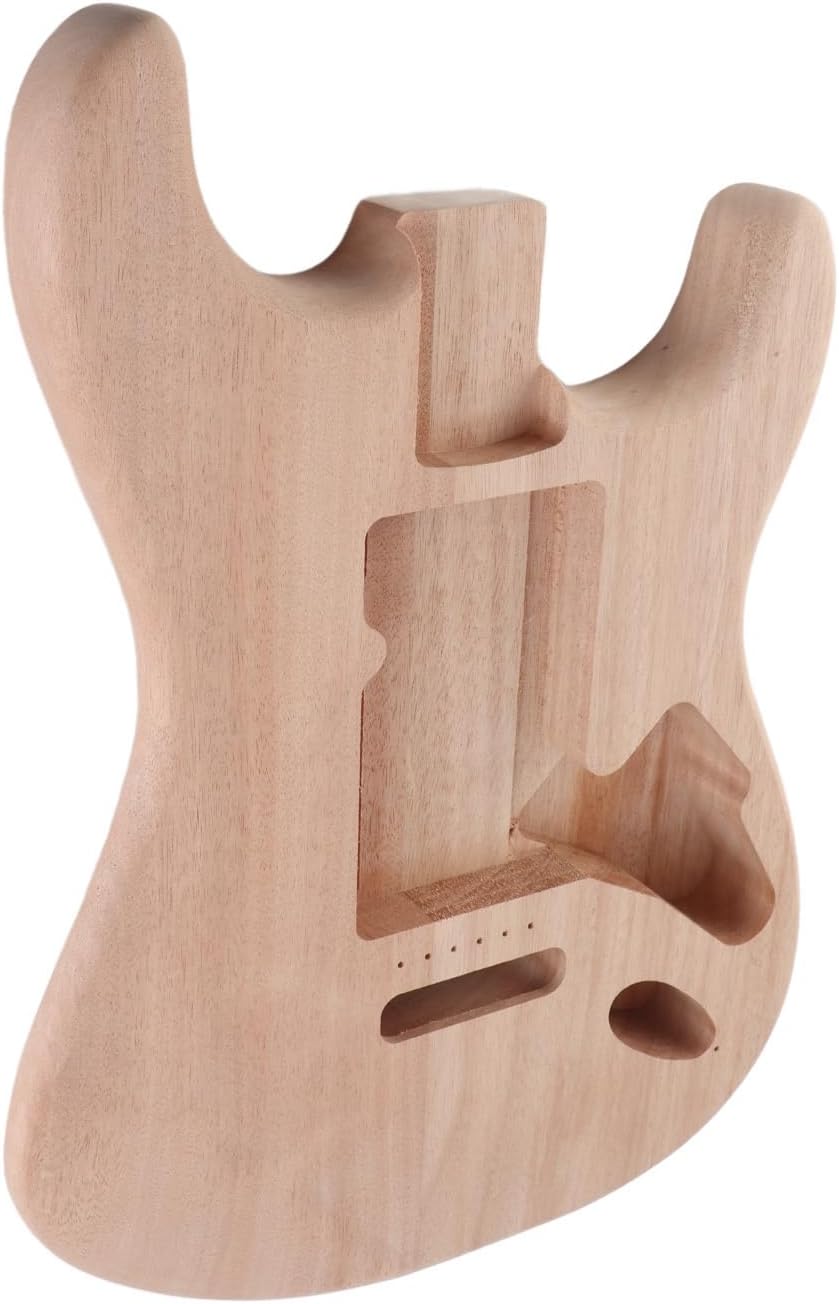 Pilipane Unfinished Electric Guitar Mahogany DIY Professional Electric Guitar Body Replacement Blank (GSB09)