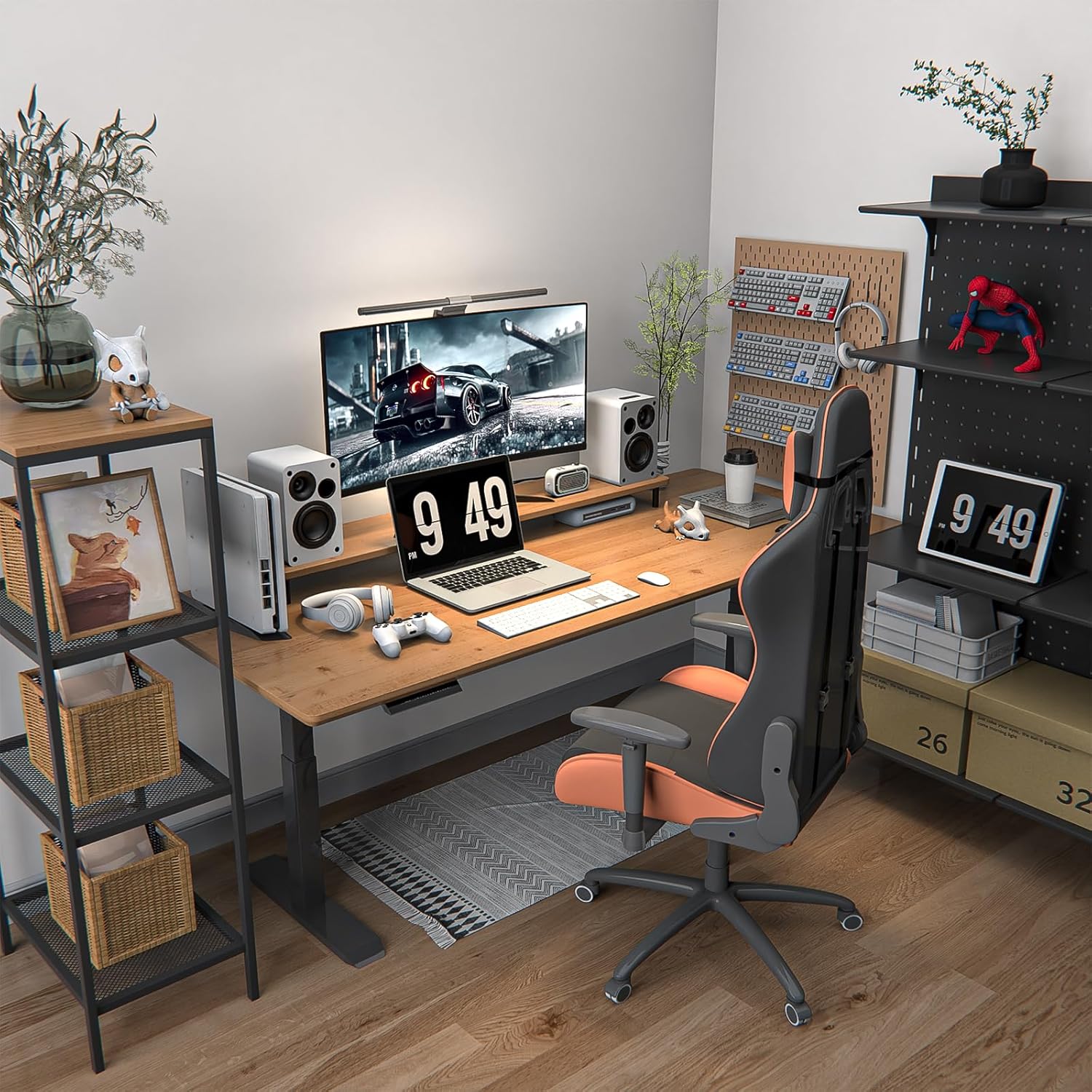 Saiyin Powered Bookshelf Speakers, 60W Record Player Speakers with 3.5 Inch Woofer, Bluetooth 5.0 Stereo Speakers with Optical/AUX/TV-ARC Connection for Gaming Monitor, Turntable, PC, TV