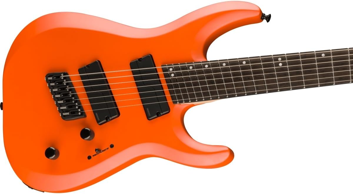 Jackson Pro Plus Series DK Modern HT7 MS 7-string Electric Guitar - Satin Orange Crush