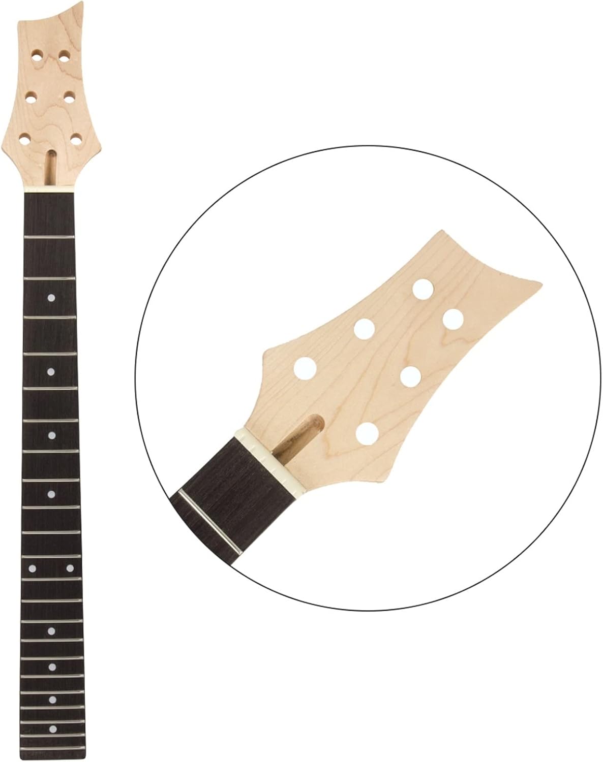 Electric Guitar Neck 22 Frets Maple 25.51 Inch Bolt On with Truss Rod Matt Finished Guitar ​Neck Replacement (Color : 01)