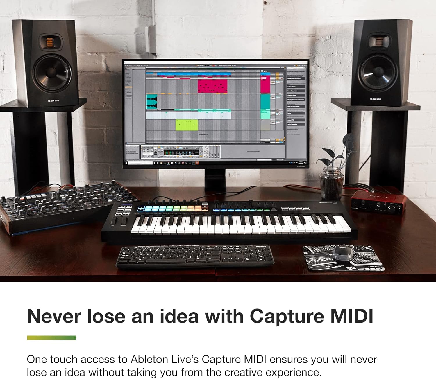 Novation Launchkey 25 [MK3] MIDI Keyboard Controller for Ableton Live & Focusrite Scarlett Solo 3rd Gen USB Audio Interface, for the Guitarist, Vocalist, Podcaster or Producer — High-Fidelity