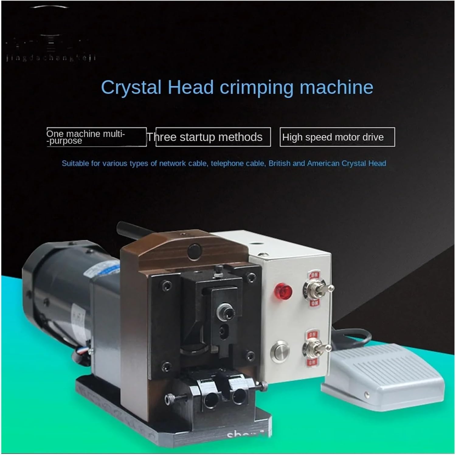 90W Semi-Automatic Rj45 Wire Crimping Machine, Rj11 Rj12 Cable Crimper 2P-8P Durability, Efficience
