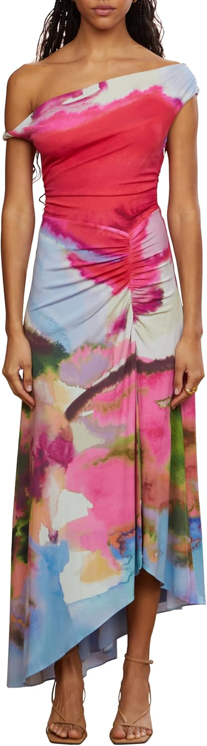 AMUR Women's Ella Printed Jersey Dress