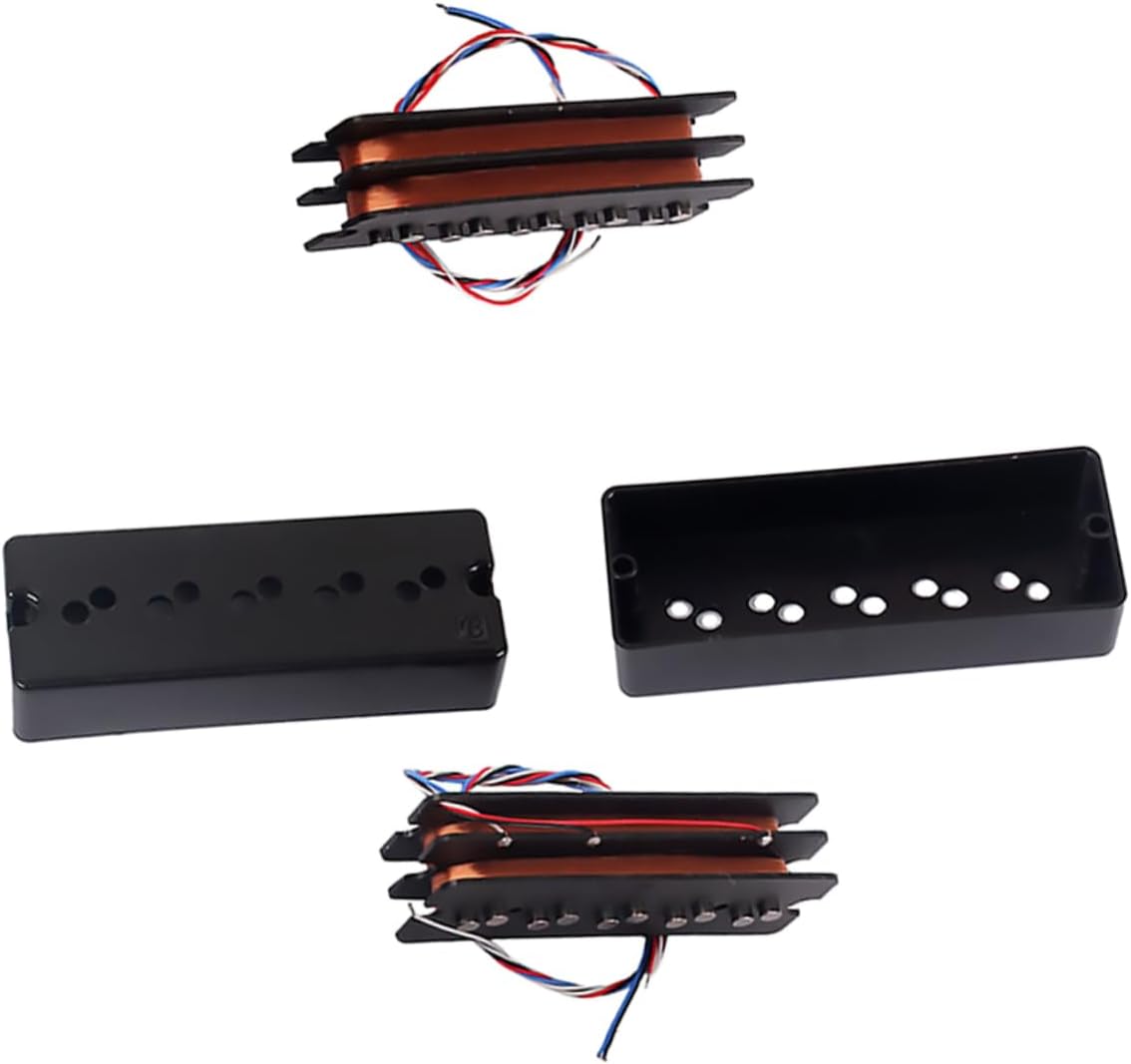 String Double Layer Humbucker Bass Pickup Set Essential Bass Guitar Parts for Players Easy Installation Durable Design Wax Potted for Noise Reduction for DIY Musicians