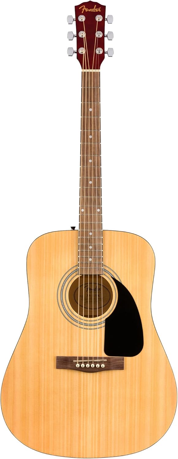Fender FA-115 Dreadnought Acoustic Guitar - Natural Bundle with Gig Bag, Tuner, Strap, Strings, Picks, Fender Play Online Lessons, and Austin Bazaar Instructional DVD