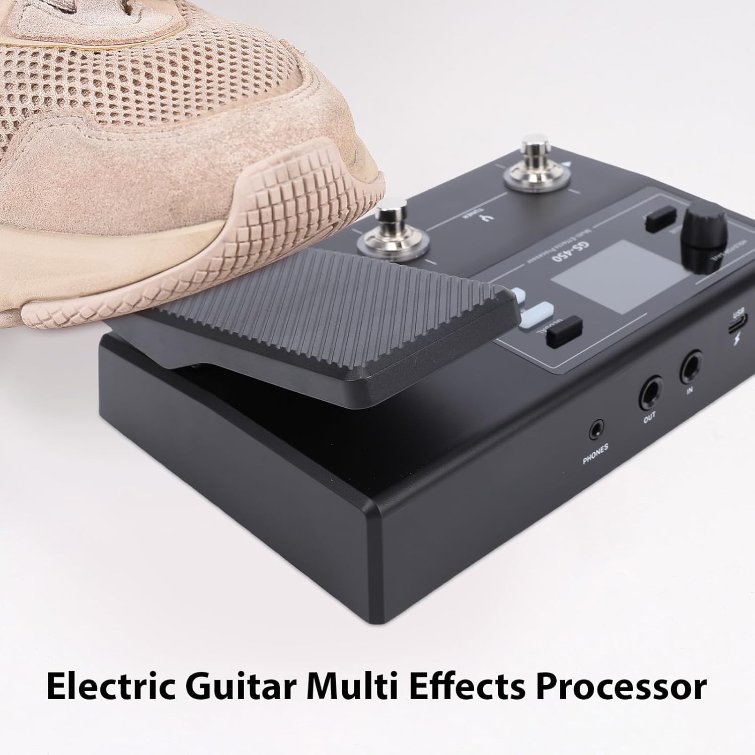 Jectse Guitar Effects Pedal, Multi Effects Processor with 8 Parallel Modules 100 Presets BT Drum Machine Tuner, Rechargeable Battery LCD Screen, for Electric Guitar