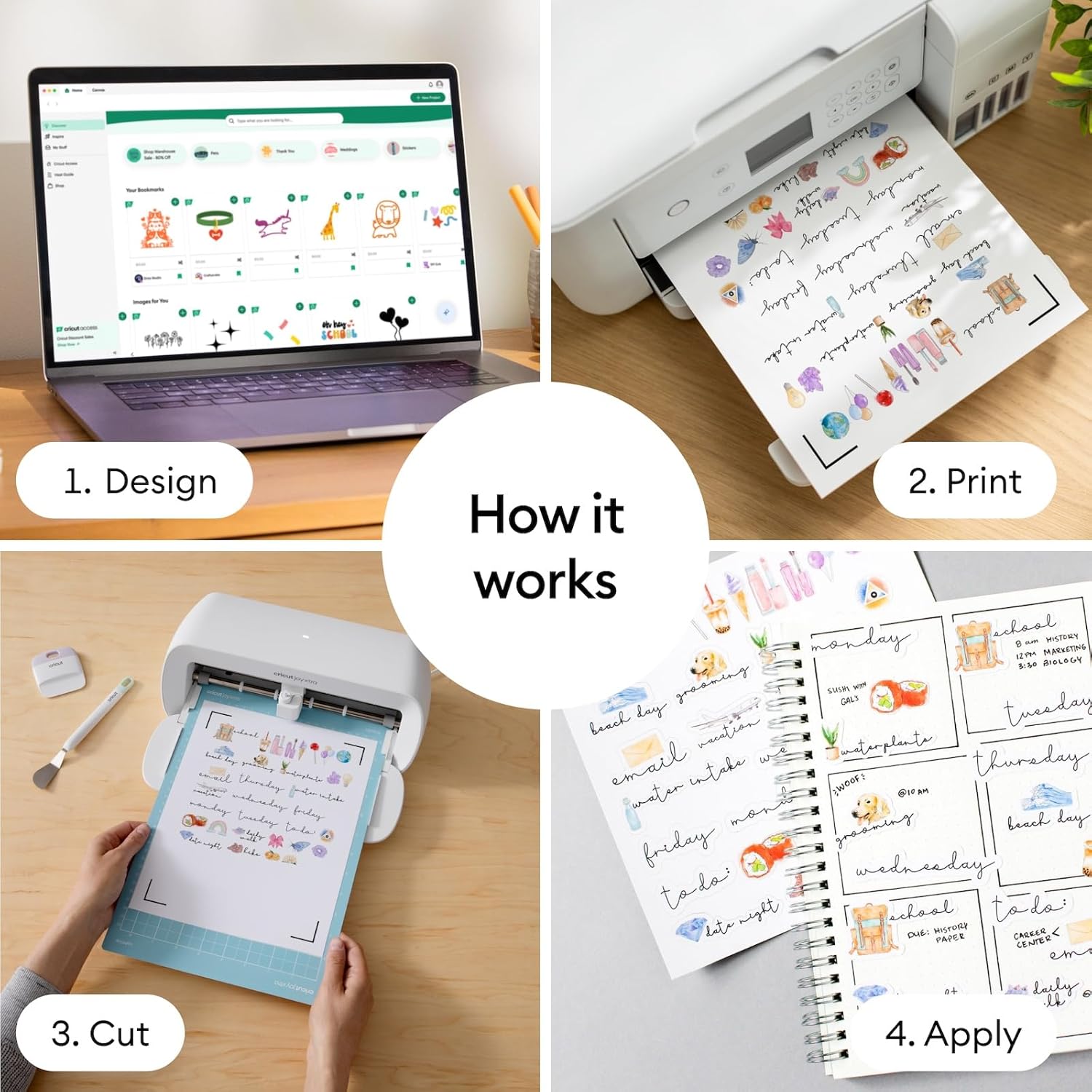 Cricut Ultimate All-in-One Materials and Accessories Bundle - 115+ Piece Beginner Sampler Material Kit for Cricut Joy Xtra Cutting Machines - Vinyl, HTV, Card Making Packs, Pens, Tools & Sticker Paper