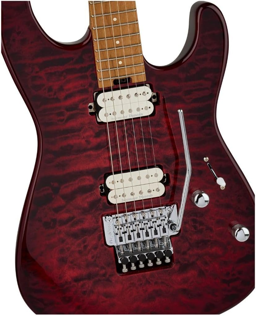 Charvel Pro-Mod Plus SD1Q HH FR Electric Guitar - Sangria Burst