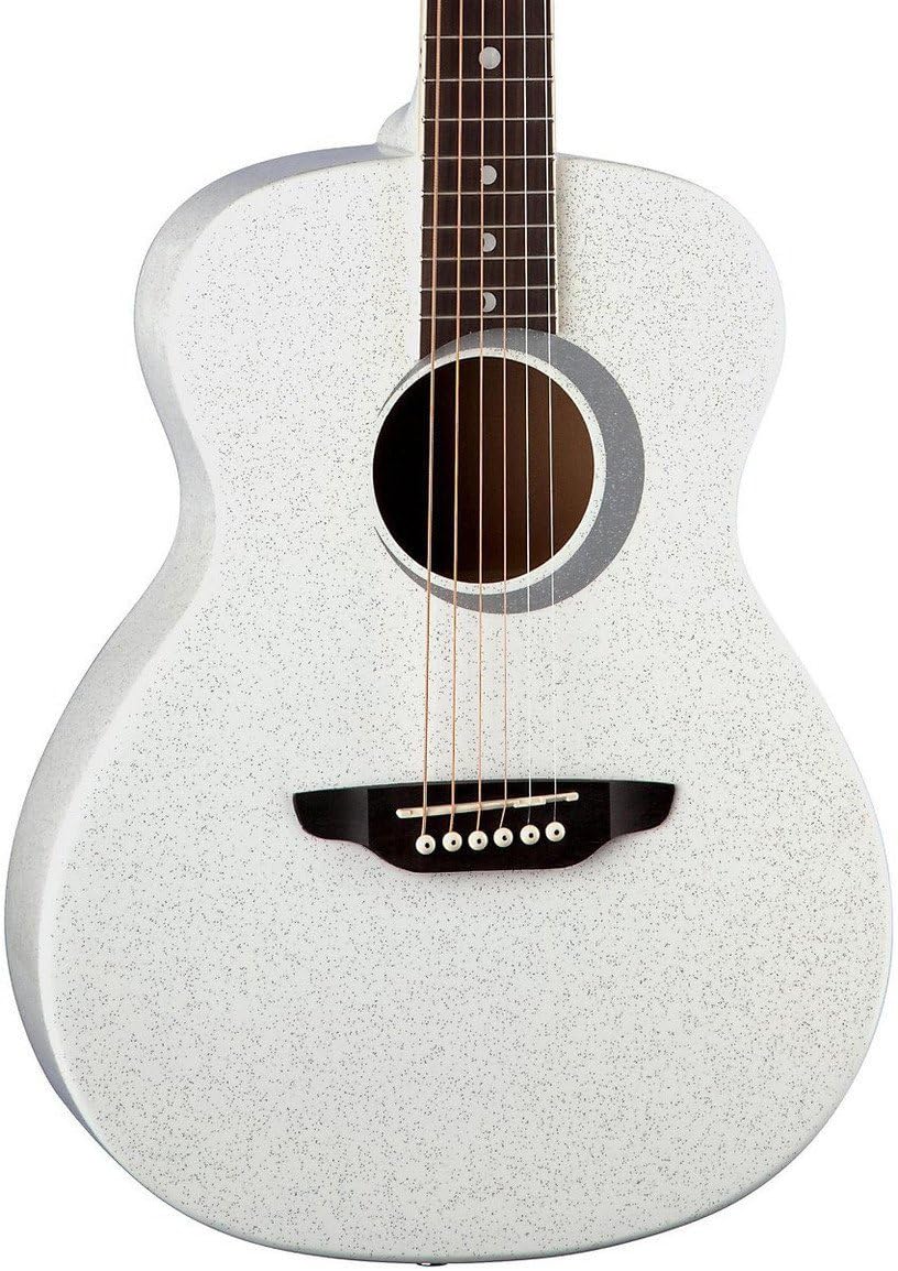 Luna Aurora Borealis 3/4-Size Acoustic Guitar - White Pearl Sparkle