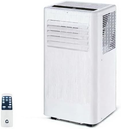 8,000 BTU Portable Air Conditioner, Smart Control, Cools up to 420 Sq. Ft., with Dehumidifier & Fan mode, Easy- to-use Remote Control for Bedroom/Dorms/Indoor Rooms, White