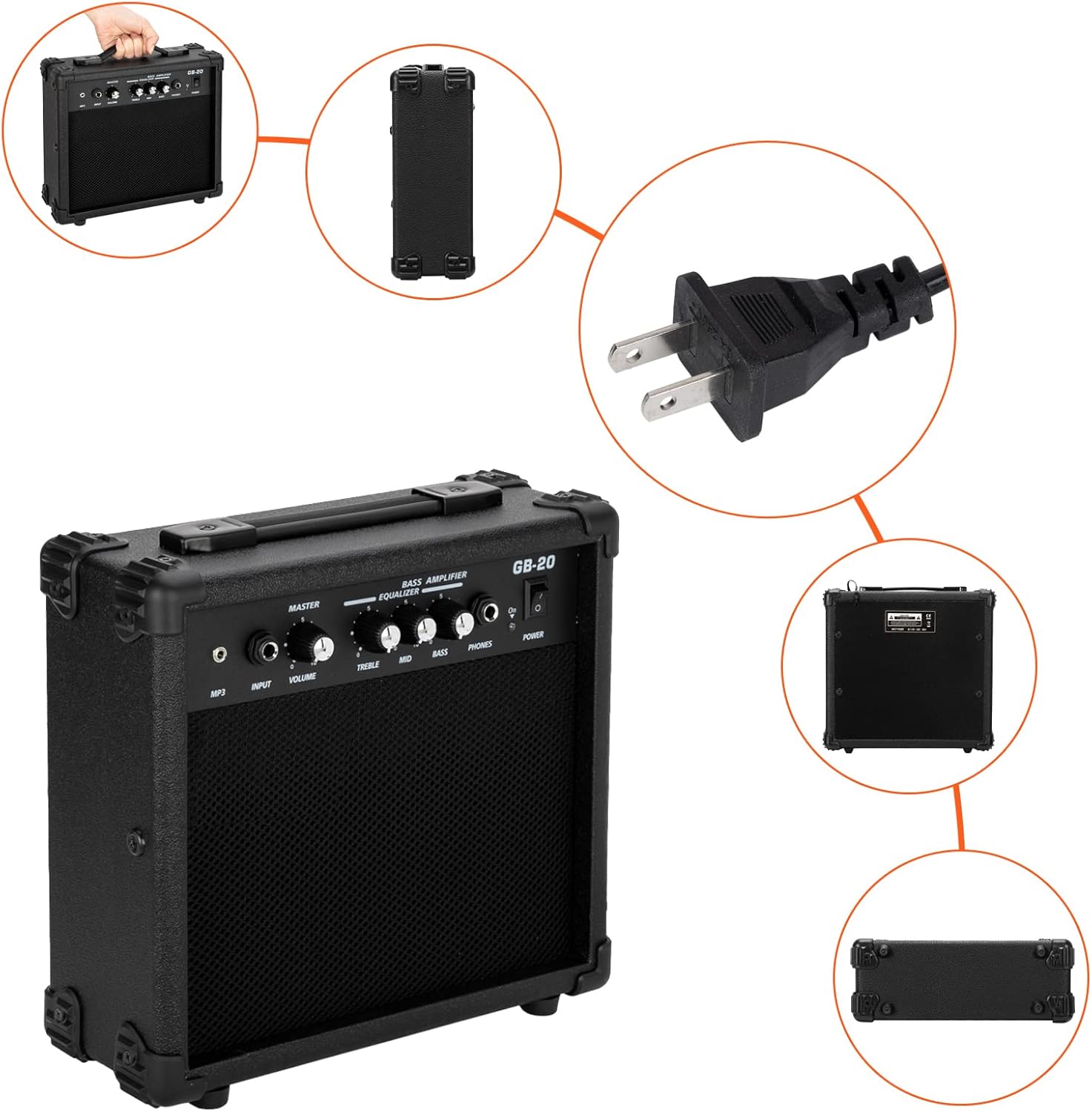 Ktaxon Burning Fire Design Electric Guitar Kit, 36-inch HSH Pickup Electric Guitar Beginner Guitar Set with Amplifier, Rosewood Fingerboard, 5-Ways Pickup Switch (Black)