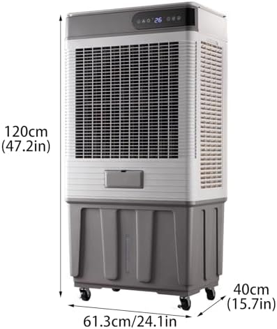 3-in-1 Evaporative Air Cooler, Swamp Cooler with 12H Timer and 3-Speed, Dual Tank Portable Air Conditioner for Room Office