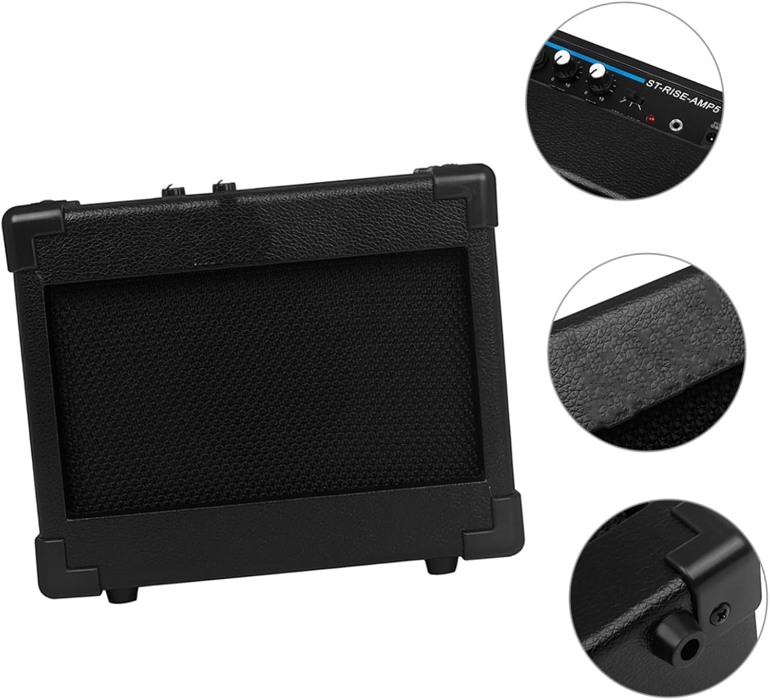 Electric Guitar Amplifier Portable Mini Amp for Electric and Bass Guitar Performance Volume Treble and Bass Controls
