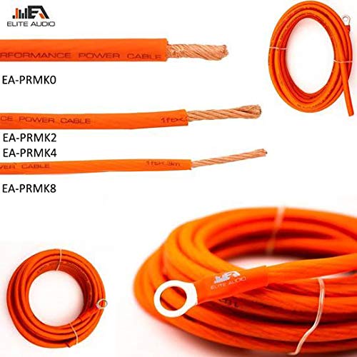 Elite Audio, EA-PRMK4 + EA-PRM3, Amplifier Wiring Kit and 2-Channel RCA Combo, 2000 Watts Max Power, 4GA Cables, Dual RCA Sets, Mini ANL Fuse and Holder