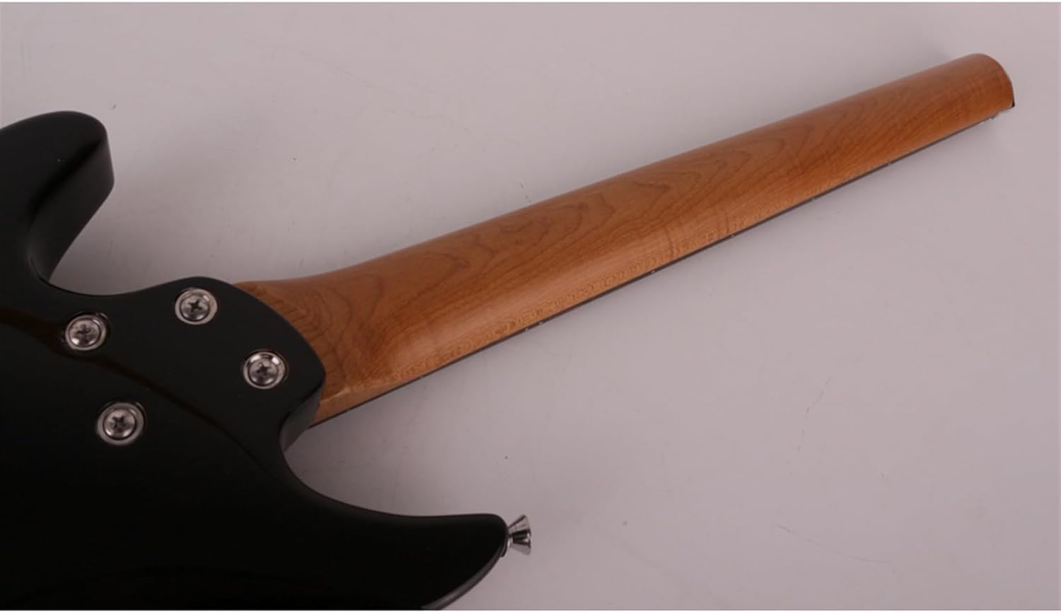 VENEKA Headless Electric Guitar 24 Frets Roasted Maple Neck Rosewood Fingerboard Headless Travel Portable Electric Guitar (Color : 02)