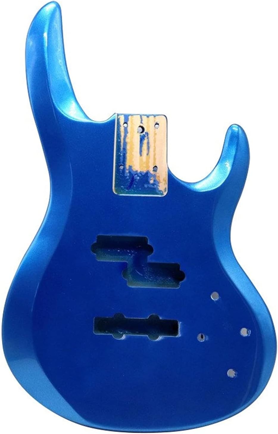 Unfinished Guitar Body Metallic Blue Color Poplar Wood Electric Bass Guitar Body Guitar DIY Accessory