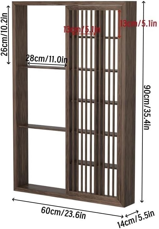 Multi-Layer Storage Rack Cup Holder Wood Display Stand Hanging Mug Organizer for Living Room Tea Room Long-Lasting