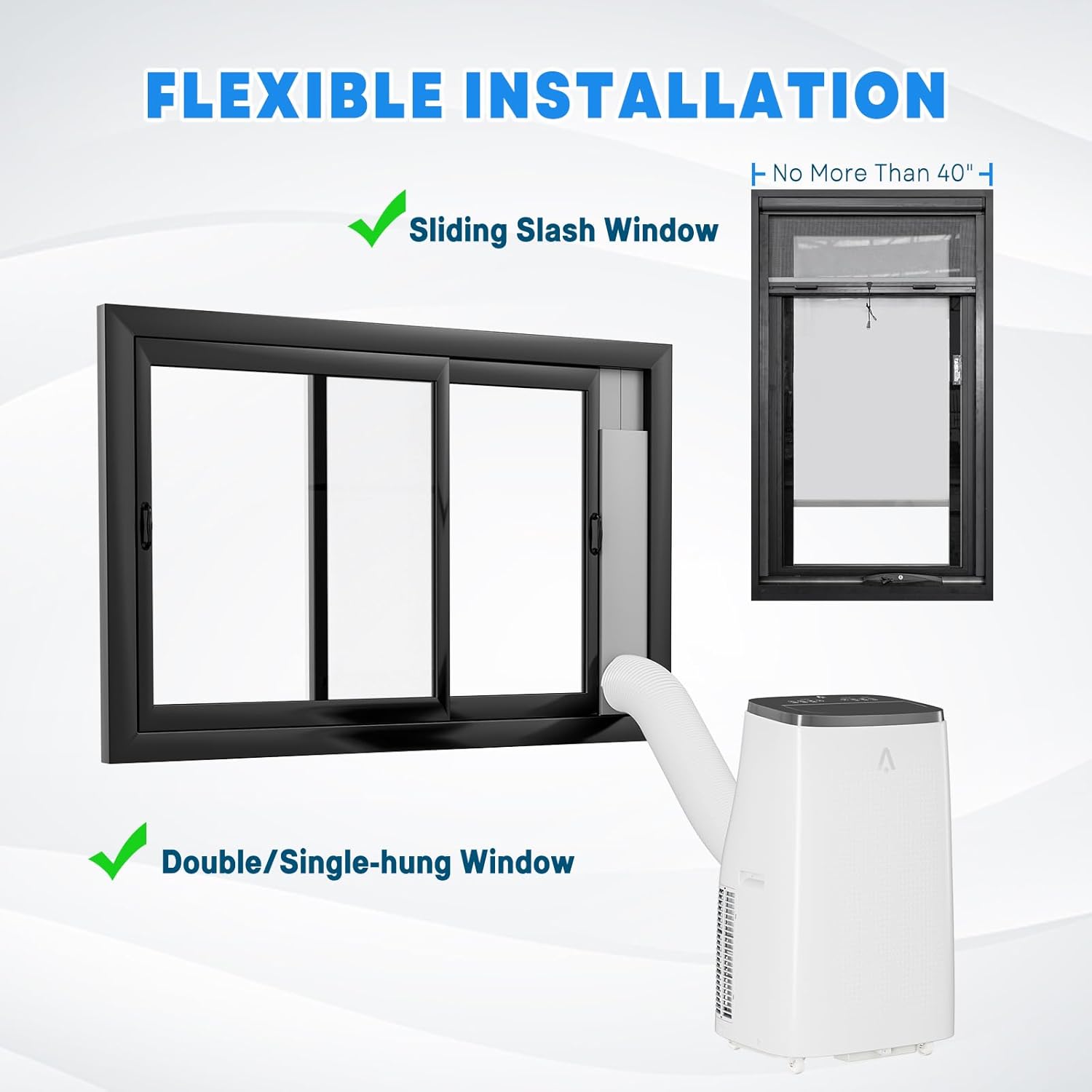 14000 BTU Portable Air Conditioner 3 in 1 Multifunctional Unit with Remote, Ideal for Cooling 750 Sq.Ft Spaces in Homes and Offices, with Dehumidifier & Fan, Remote Control, Sleep Mode, 24H Timer