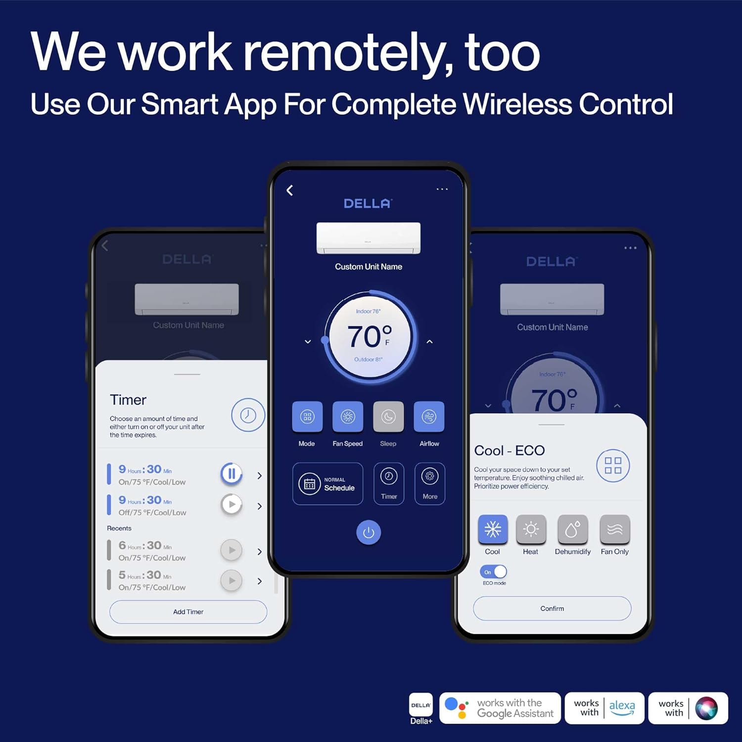 DELLA Serena Series 12000 BTU Mini Split AC, Energy Star 22 SEER2 115V, 1 Ton Inverter Heat Pump Ductless AC System for Rooms up to 550 Sq.Ft, WiFi & Alexa Control, Pre-Charged, 16.4ft Install Kit