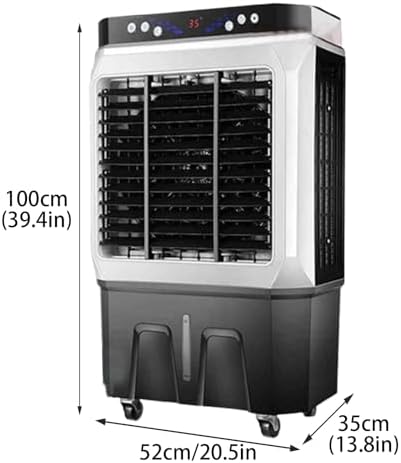 Portable Air Conditioners, 3-IN-1 Swamp Cooler with Wheel and Water Tank, Powerful Air Cooler for Room Garage Patio Basement