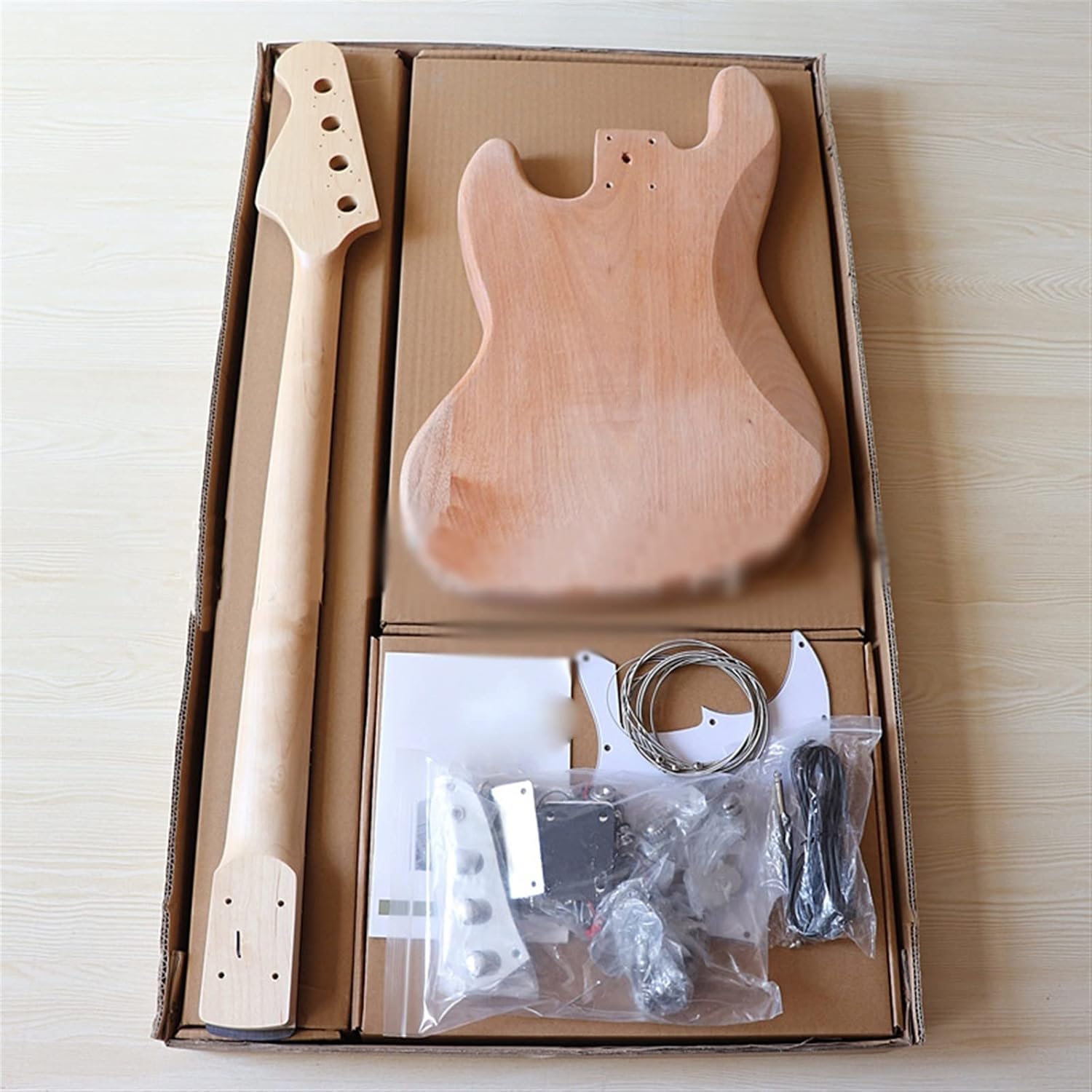 Electric Guitar DIY Semi-Finished Product Assembly Modified Guitar Set Guitar Body Maple Neck Unfinished Guitar Set (Color : 02)