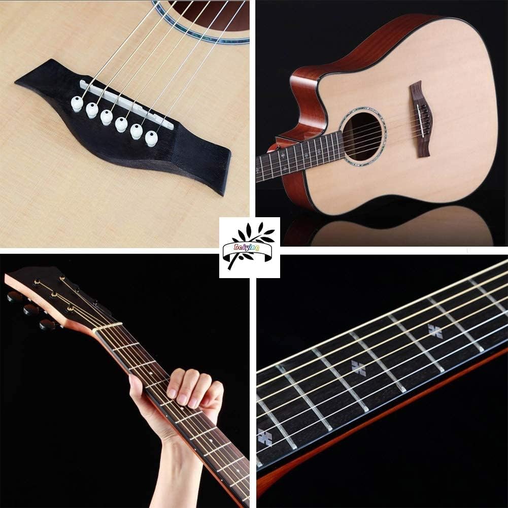 Full Size Guitar Acoustic Guitar Hand Polished Beginner Adult Travel Guitar Outdoor Music Rock Crisp Sound Matte Musical Beginner Acoustic Guitar Starter Package Student G (Beige Long)