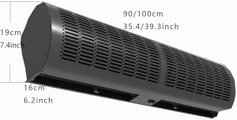 23-inch, 35-inch, 39-inch Black Commercial Silent Air Curtain Machine, Strong Ventilation, Protect The Fresh Air Indoors(100cm(39.3inch))