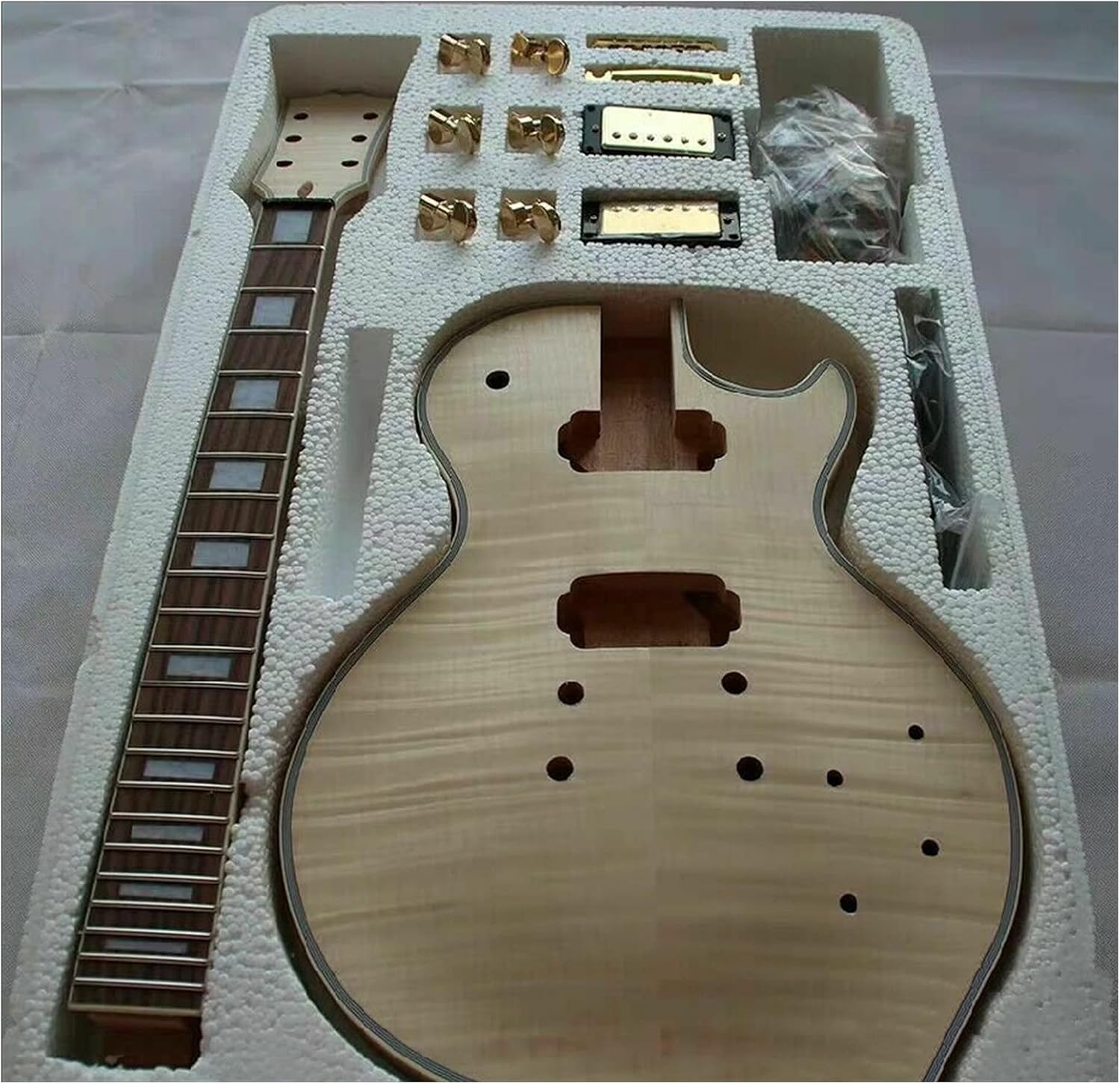 Unfinished Guitar Body DIY Guitar Mahogany Body Unfinished Electric Guitar Kit All Parts Guitar DIY Accessory